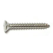 MIDWEST FASTENER Sheet Metal Screw, #8 x 1-1/4 in, 18-8 Stainless Steel Oval Head Slotted Drive, 20 PK 62416